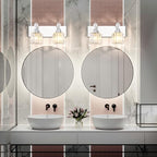 PRESDE Modern Crystal Chrome 2 Light Bathroom Vanity Light - Image 3