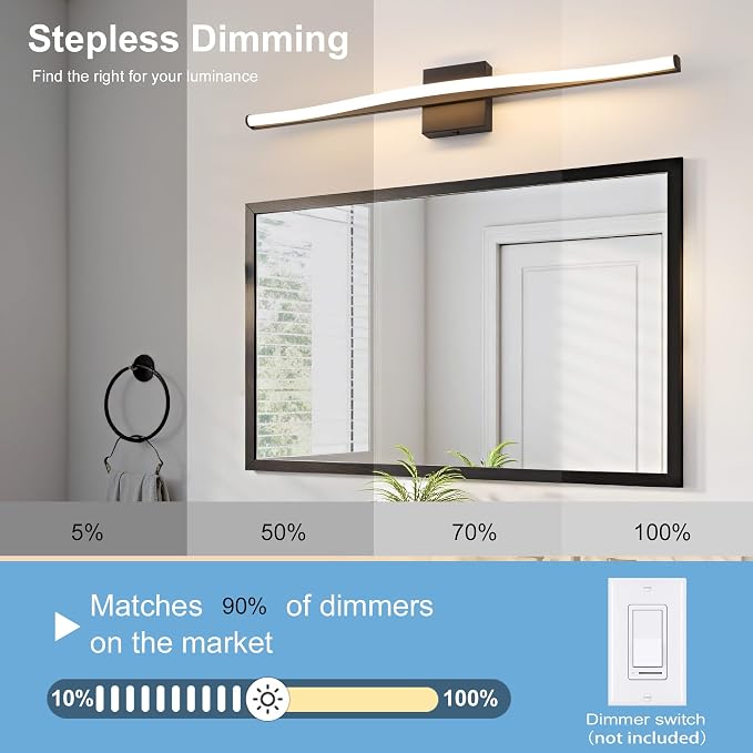 Modern Bathroom Vanity Light 32 inch, Dimmable 5CCT Led Bathroom Light Fixture - Image 3