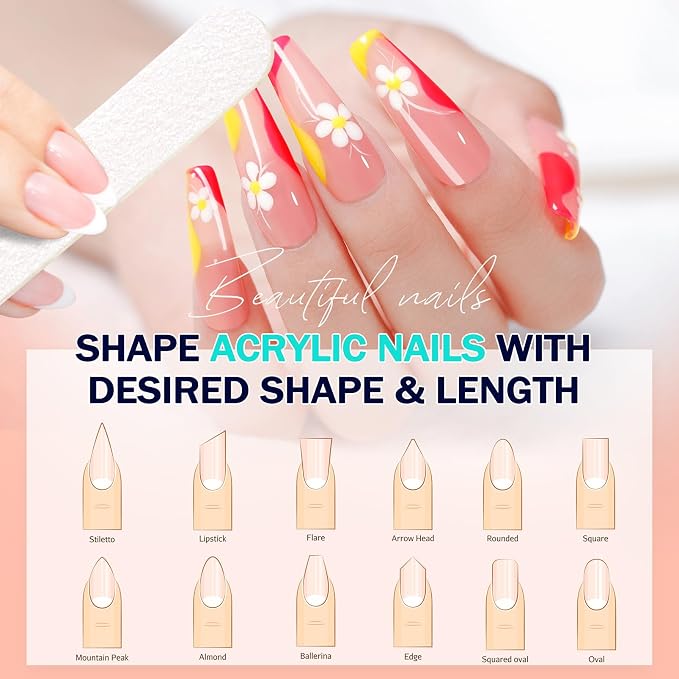 Professional Nail Files Double Sided Emery Board 80/100 Grit - Image 3