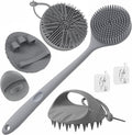 Manmihealth Silicone Back Scrubber & Soft Bath Glove, Silicone Scalp Massager by ManmiHealth