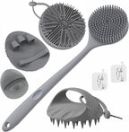 Manmihealth Silicone Back Scrubber & Soft Bath Glove, Silicone Scalp Massager by ManmiHealth