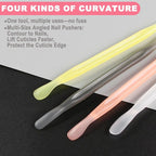 2Pcs Plastic Cuticle Pusher, Dual-end Dead Skin Nail Pusher, Gentle Plastic - Image 7