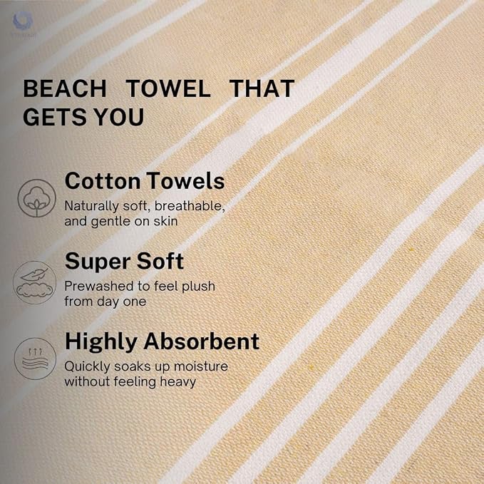 Cotton Turkish Beach Towel - Image 2