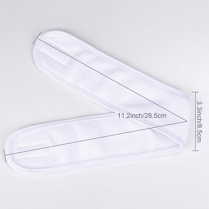 Whaline Spa Facial Headband Head Wrap Terry Cloth Headband 4 Counts Stretch - Image 2