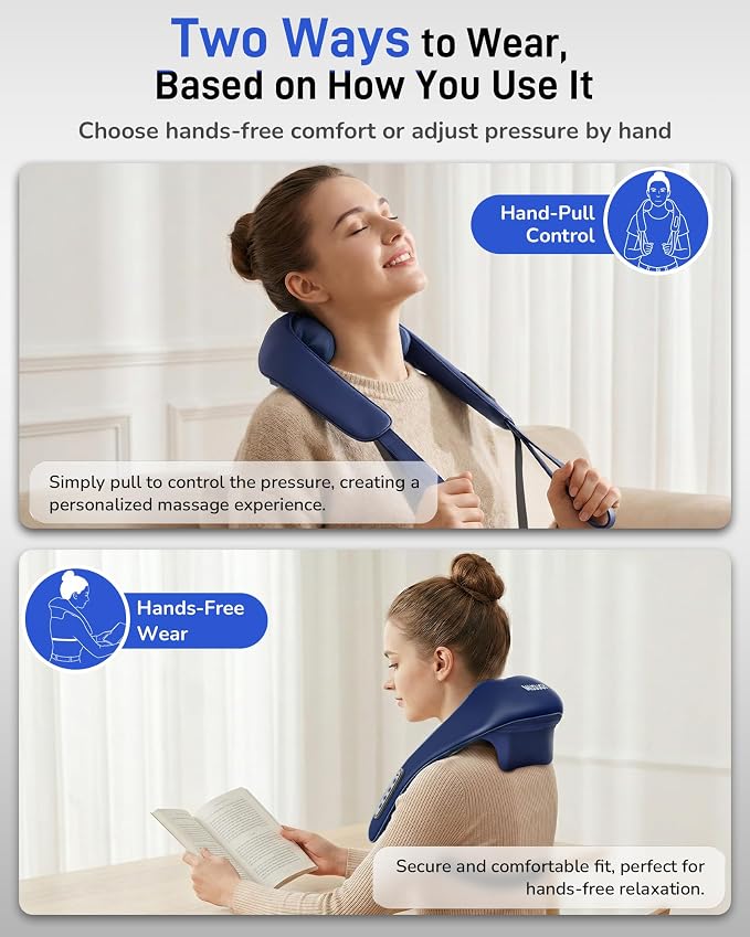 Neck Massager with Heat : Cordless Neck and Shoulder Massager - Image 4