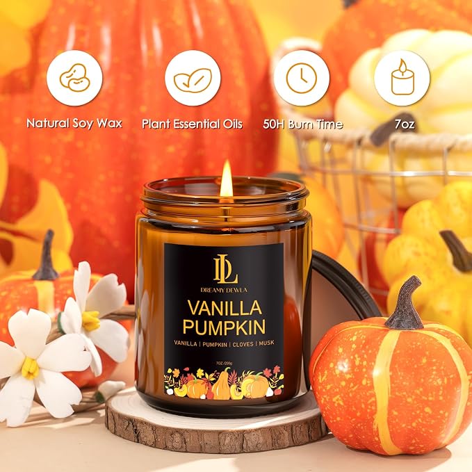 Fall Candles, 6 Pack Soy Candle Set, Scented Candles - Image 2
