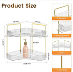 Corner Bathroom Counter Organizer 2 Tier Bathroom Organizers and Storage - Image 2