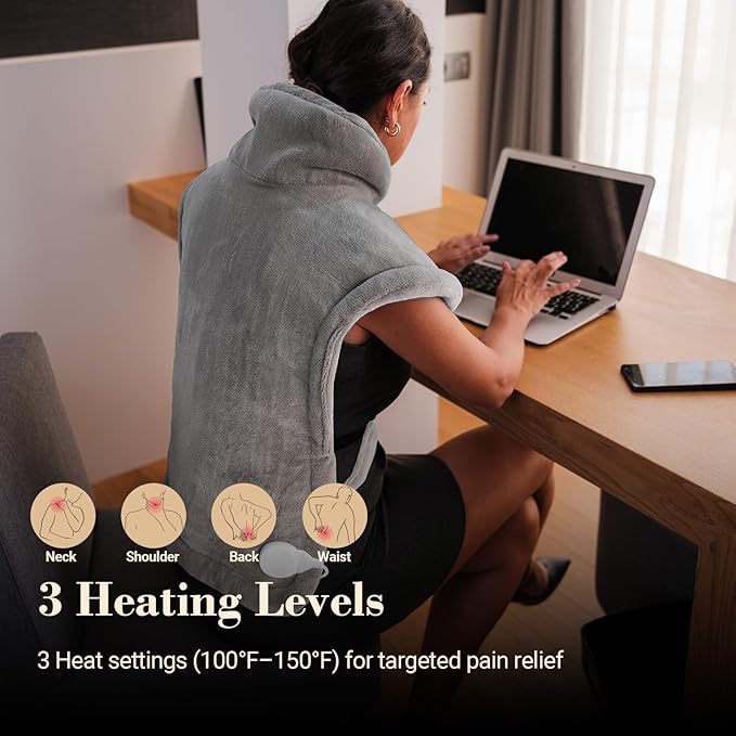 COMFIER Large Heating Pad for Back, FSA Eligible HSA Heating Pad for Neck and - Image 3