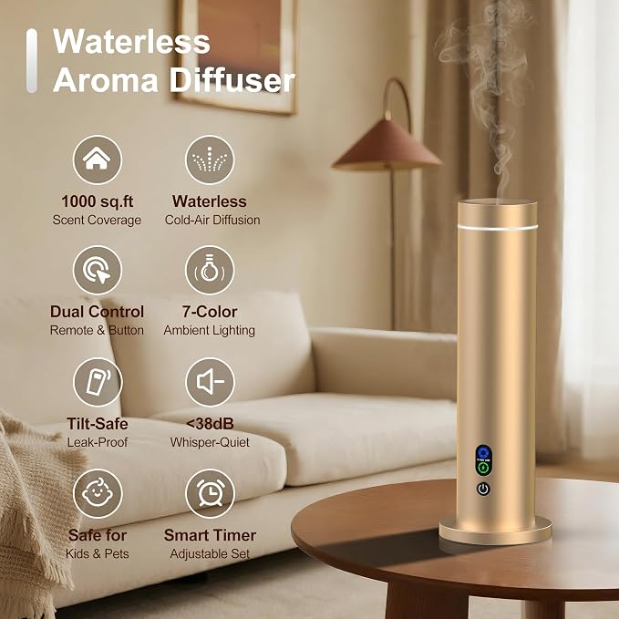 Maromalife Waterless Diffuser, Essential Oil Diffuser, 1000 Sq.Ft Coverage - Image 2