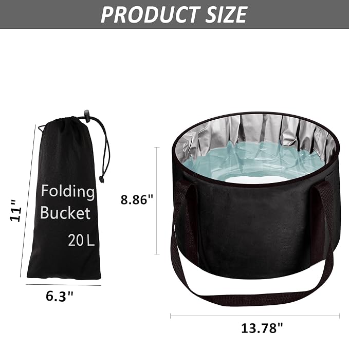Foot Bath Basin 20L Collapsible Bucket, Portable Foot Soak Tub Feet Soaking - Image 2