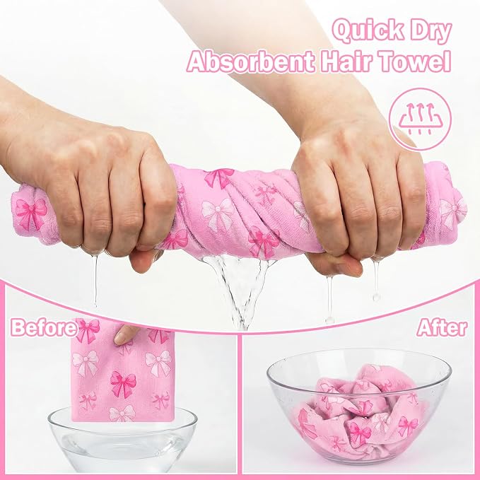 Microfiber Hair Towel Wrap for Kids Hair Drying Towel Wrap - Image 2