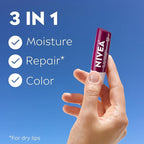 NIVEA Blackberry Lip Care, Tinted Lip Balm - Image 2