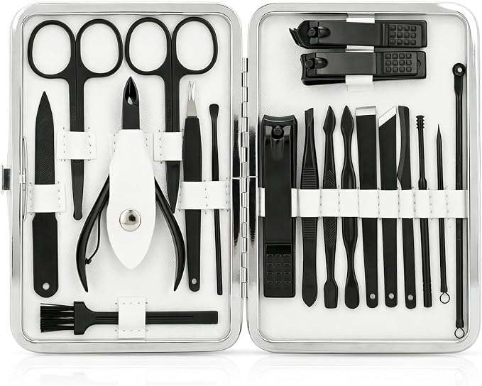 Manicure Set, Jubolion 19pcs Stainless Steel Professional Nail Clippers by Jubolion