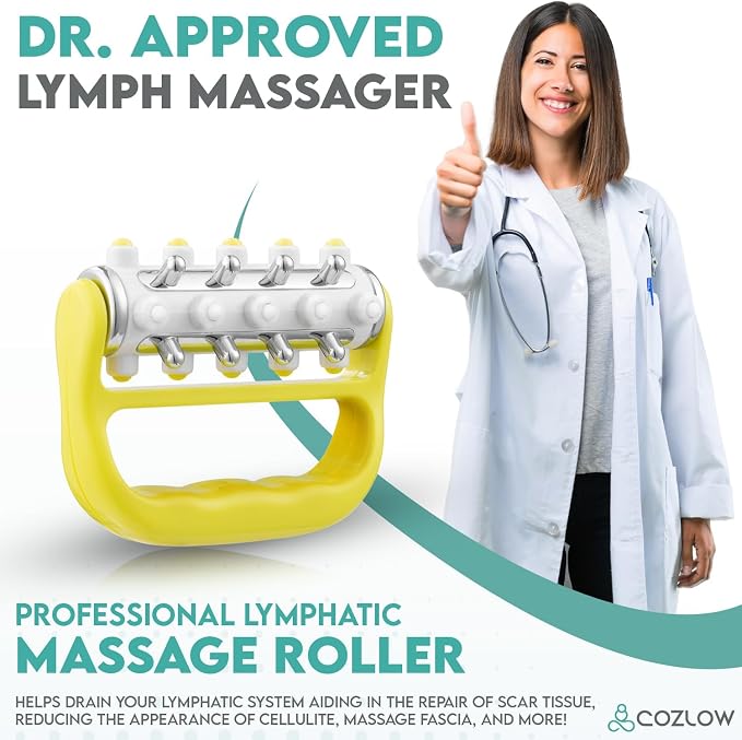 COZLOW - MyoRelease Lymphatic Drainage Massager - Yellow - Handheld Fascia - Image 5