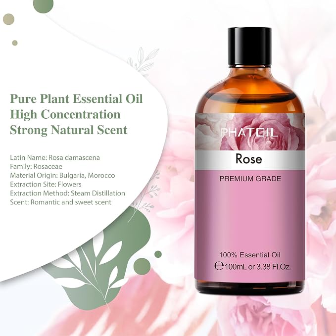 PHATOIL 3.38FL.OZ Rose Essential Oil - Image 2