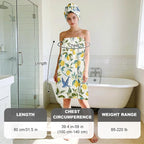 Absorbent Bath Towel Wrap Set for Women, Hummingbird Lemon Print Towel Wrap - Image 3
