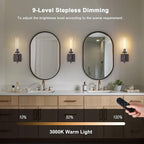 SANTOSTOCK Oil Rubbed Bronze Battery Operated Wall Sconces - Image 4