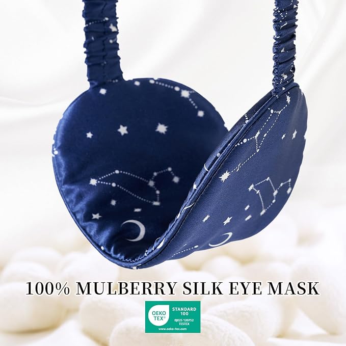 THXSILK Sleep Mask 100% 19 Momme Pure Mulberry Silk Super Smooth Cooling - Image 2