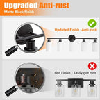 DLLT 5-Light Bathroom Light Fixtures: Black Modern Vanity Lights - Image 4