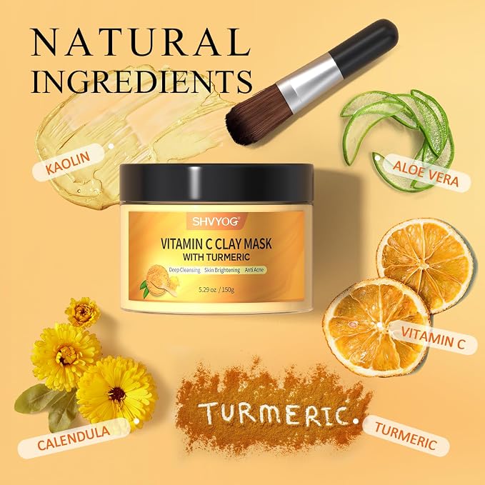SHVYOG Turmeric Vitamin C Clay Mask - Image 3