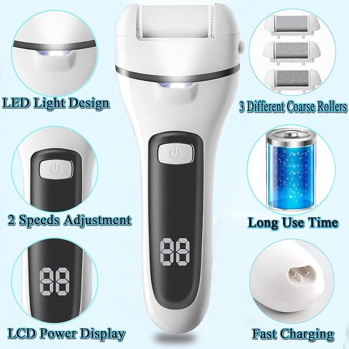 Callus Remover for Feet, 13-in-1 Professional Pedicure Tools Foot Care Kit - Image 2