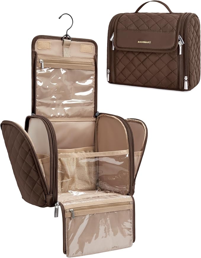 BAGSMART Travel Toiletry Bag, Large Capacity Cosmetic Bags by BAGSMART