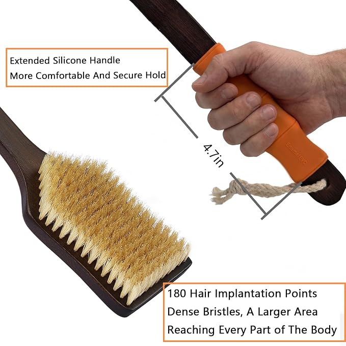 Back Scrubber Shower Brush, Dry Brushing Body Brush - Image 5