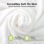 6-Pack Baby Washcloths – Soft Absorbent Viscose from Bamboo Washcloths - Image 2