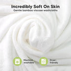 6-Pack Baby Washcloths – Soft Absorbent Viscose from Bamboo Washcloths - Image 2