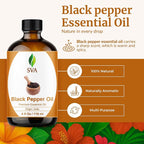 SVA Black Pepper Essential Oil – 4 Fl Oz – 100% Natural Black Pepper Oil - Image 2