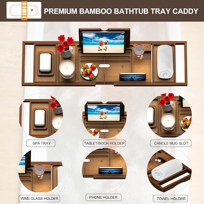 Premium Bathtub Tray Caddy - Image 3