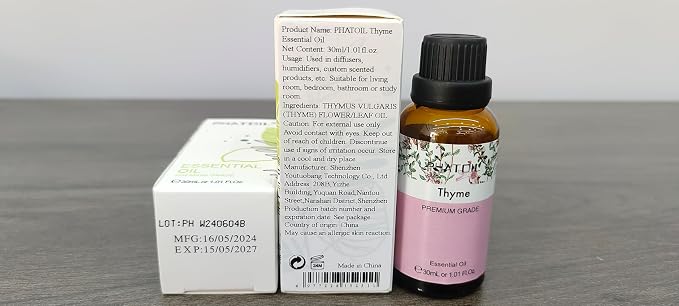 Thyme Essential Oil, 1.01Fl.Oz PHATOIL Pure Essential Oil Singles - Image 8