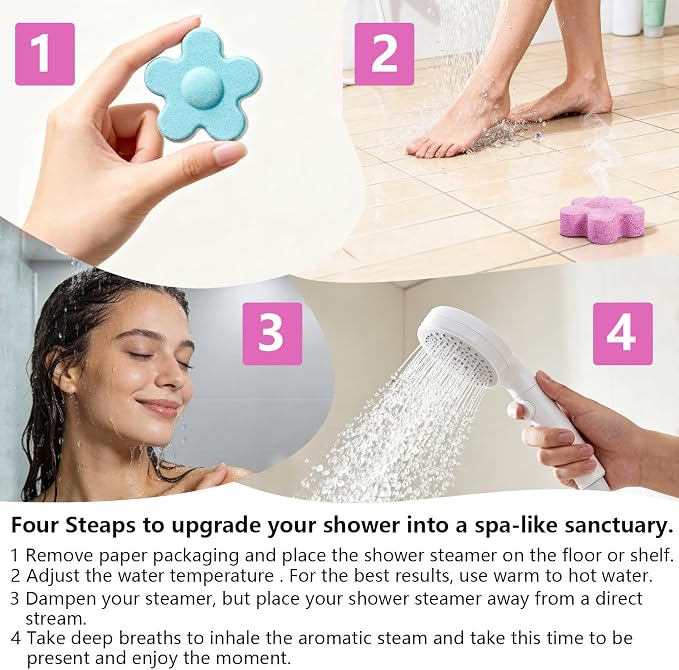 Aromatherapy Shower Steamers, Essential Oils Shower Tablets, Shower Melts - Image 8