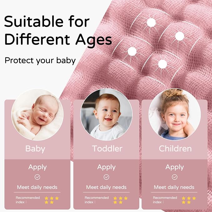 Yoofoss Hooded Baby Towels for Newborn 2 Pack 100% Muslin Organic Cotton Baby - Image 5