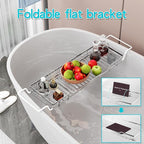 YQh Adjustable Tub Rack, 304 Stainless Steel Bathroom Tray, - Image 3