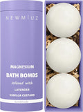 Magnesium Lavender Vanilla Luxury Fizzing Bath Bomb Sensitive Skin Formula by NewMiuz