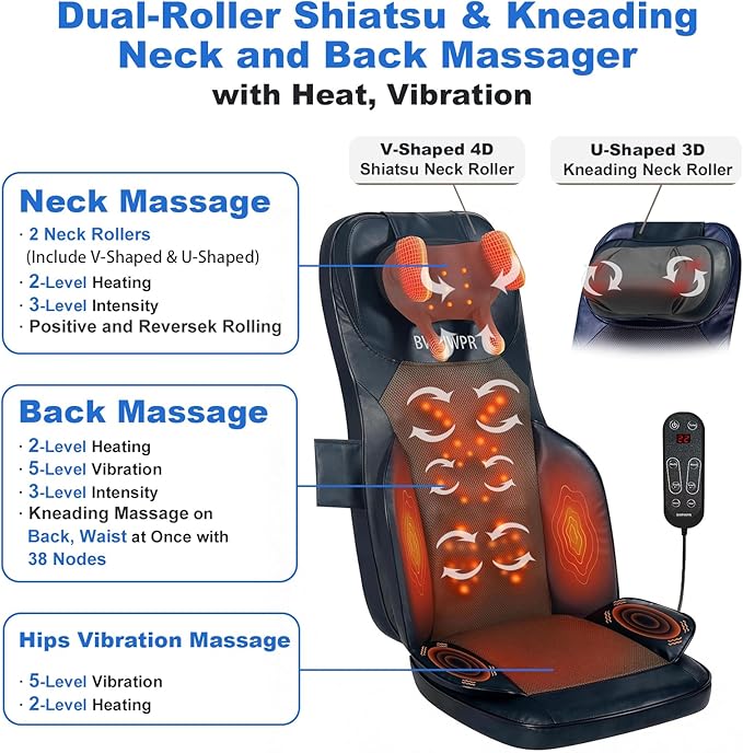 Shiatsu Massage Cushion for Neck and Back - Image 3