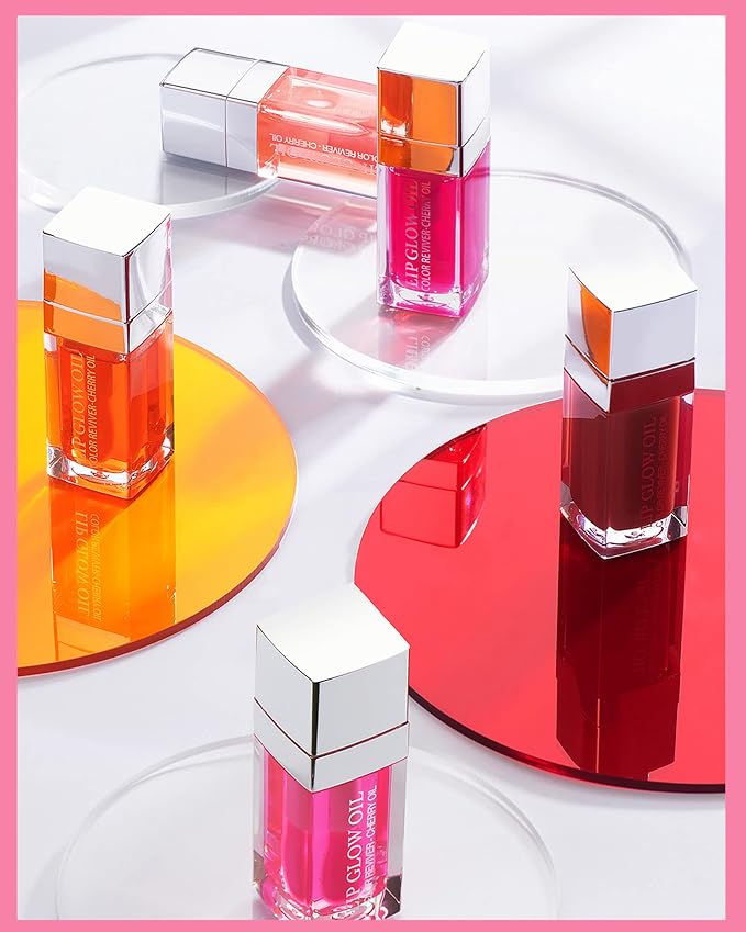 Hydrating Plumping Lip Glow Oil, Tinted Lip Gloss Lip Stain, Glow Reviver Lip - Image 8