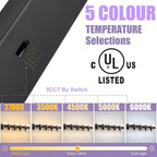 Modern LED Bathroom Light Fixtures Dimmable 5-Light Black Vanity Light - Image 3