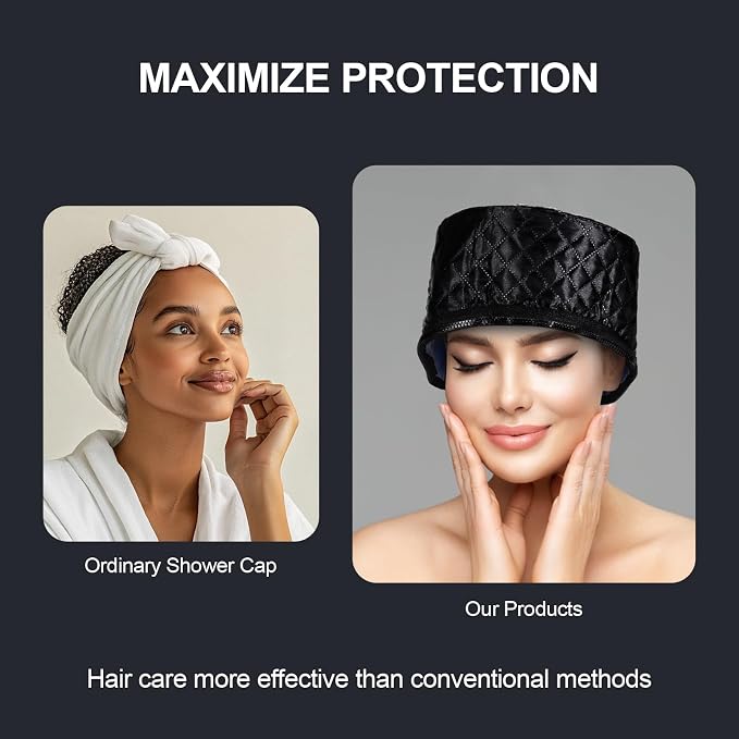 Electric Hair Steamer Cap, Hair Care Hat Heating Cap - Image 3