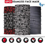 Venswell Neck Gaiter Face Mask Men Women, Seamless Bandana Rave Face Cover - Image 4