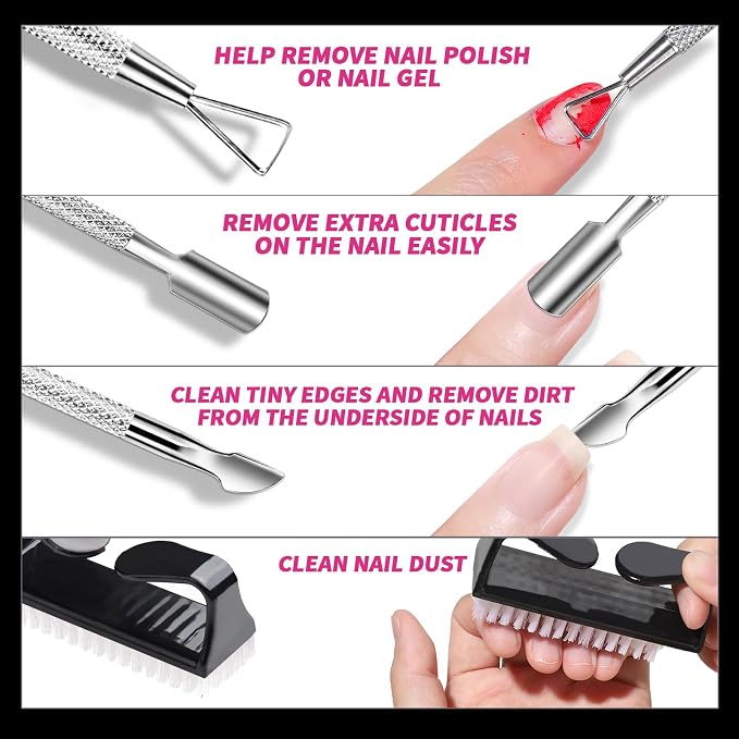 FANDAME Gel Nail Polish Remover Tools Kit, 100ml Nail Polish Remover Bottle - Image 5