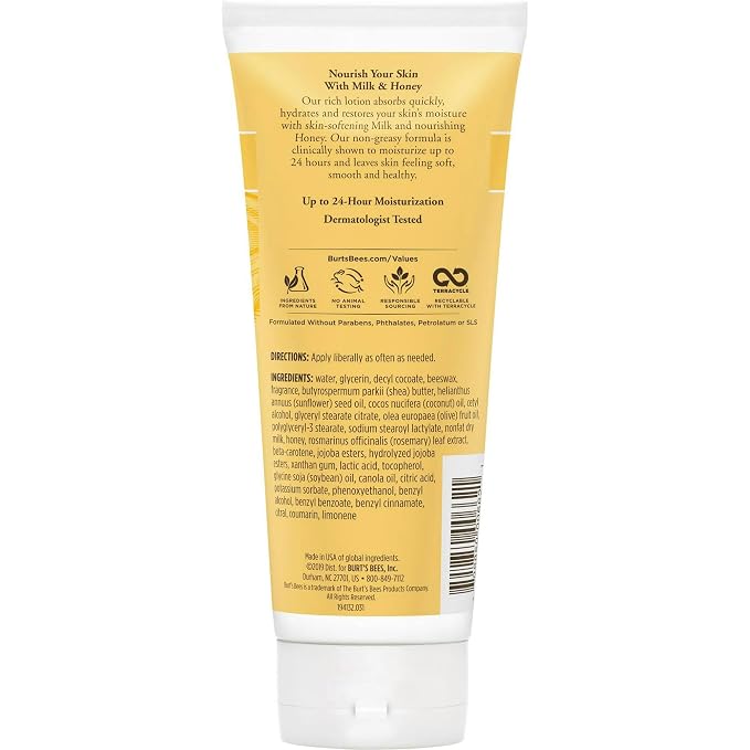 Burt's Bees Naturally Nourishing Milk & Honey Body Lotion 6 oz - Image 2
