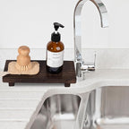 zoocatia Small Wood Tray Pedestal Stand Farmhouse Bathroom Decor Decorative - Image 3