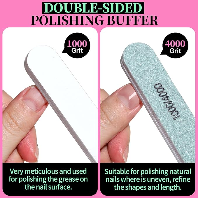 FANDAMEI Nail Buffer Block, Buffing Block, Cuticle Trimmer, Nail Tools - Image 3