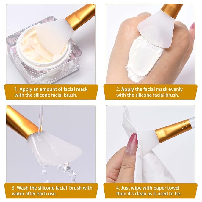 LORMAY Jelly Brush | 2 Pcs Silicone Face Mask Brushes | Mask Application Tool - Image 6