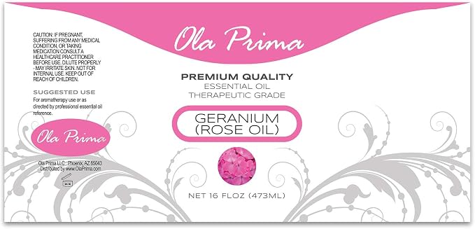 Ola Prima Rose Geranium Essential Oil Pure Therapeutic Grade - Image 2