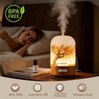 Essential Oil Diffuser, Hand Blown Glass Aromatherapy Diffuser, Ultrasonic Cool - Image 3