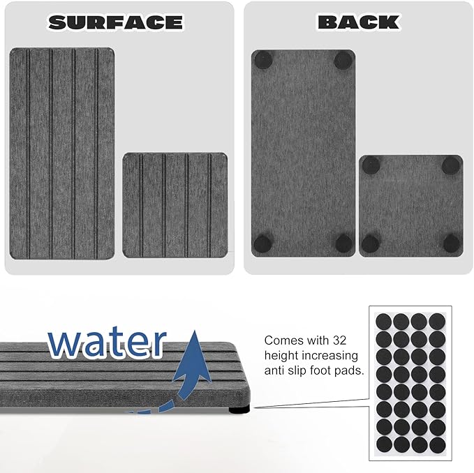 4PCS Fast Drying Diatomite Stone Soap Tray - Image 4