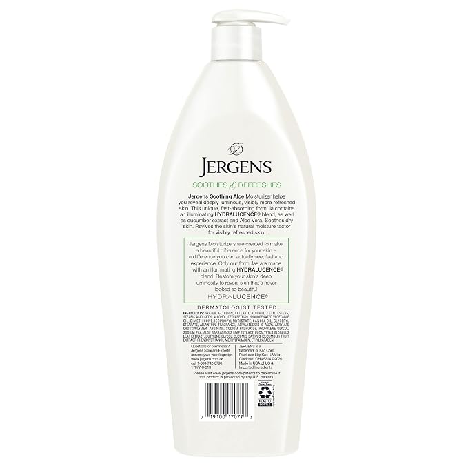 Jergens Soothing Aloe Body Lotion, Aloe Vera Body and Hand Moisturizer - Image 10